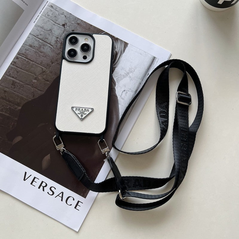 Luxus Crossbody bőr iPhone tok