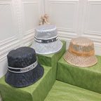 Vintage Sheer Organza Logo Bucket Hat for Women & Men
