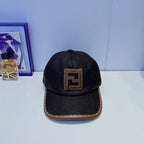Luxury FF Leather Trim Baseball Cap