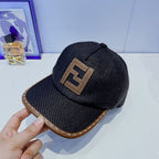 Luxury FF Leather Trim Baseball Cap
