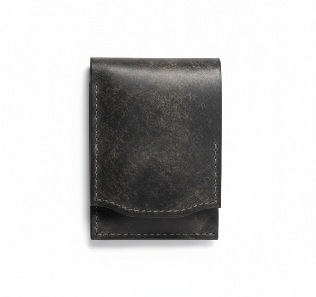 Vintage Handcrafted Full-Grain Leather Snap Wallet