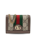 Ophidia Premium Card Case Wallet Supreme Canvas Beige For Women‎ 4.3in/11cm 523155 96IWG 8745