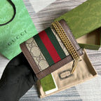 Ophidia Premium Card Case Wallet Supreme Canvas Beige For Women‎ 4.3in/11cm 523155 96IWG 8745