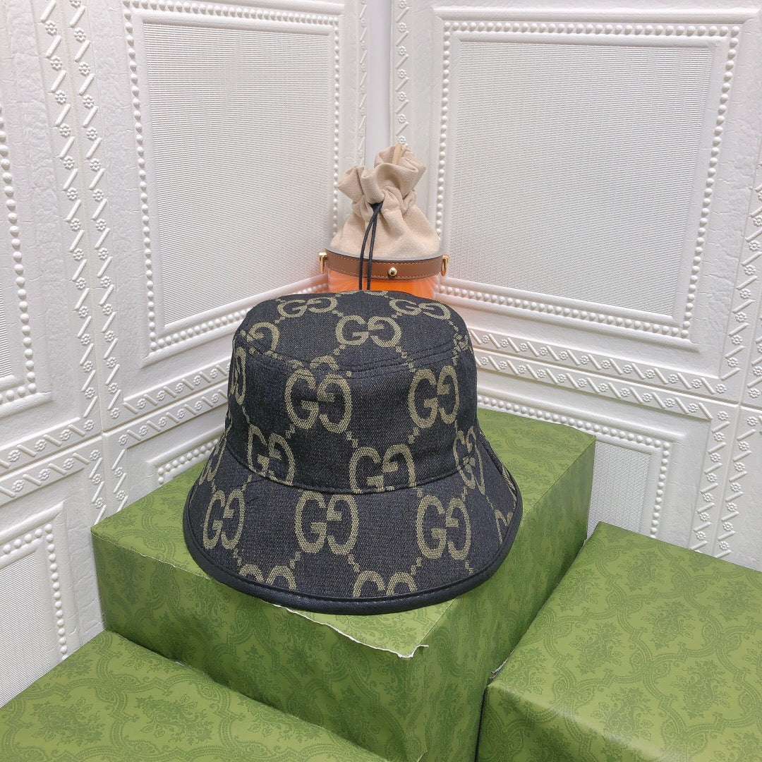 Classic GG Monogram Vintage Canvas Bucket Hat for Men & Women