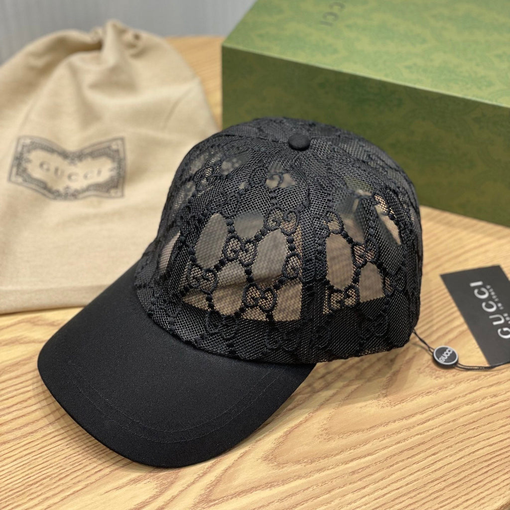 Classic GG Embroidered Lace Baseball Cap