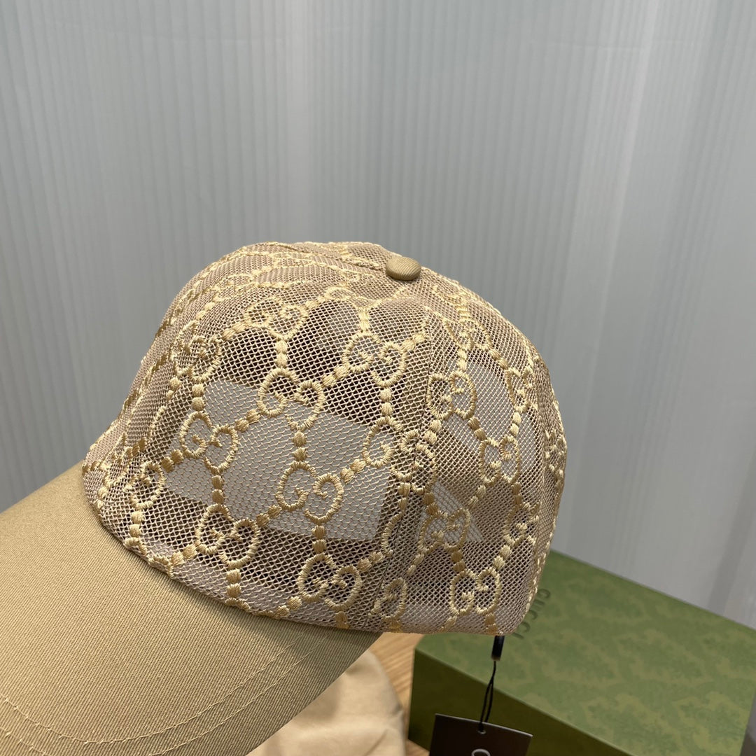 Classic GG Embroidered Lace Baseball Cap