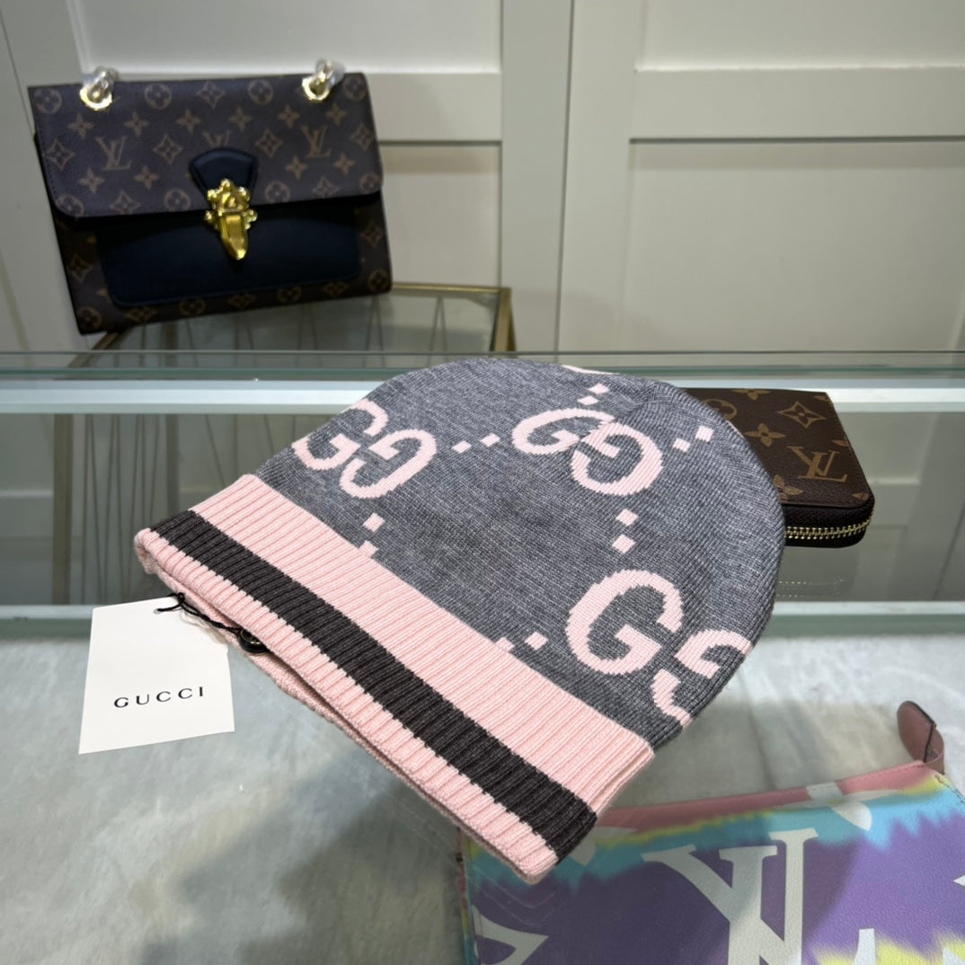 Classic GG Jacquard Wool Knit Beanie | Luxury Designer Winter Hat