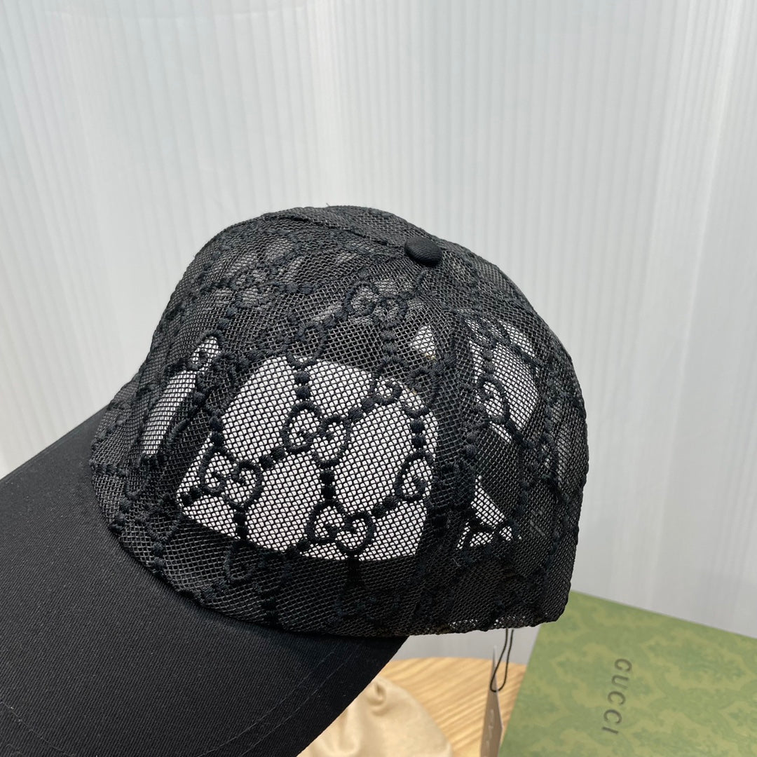 Classic GG Embroidered Lace Baseball Cap
