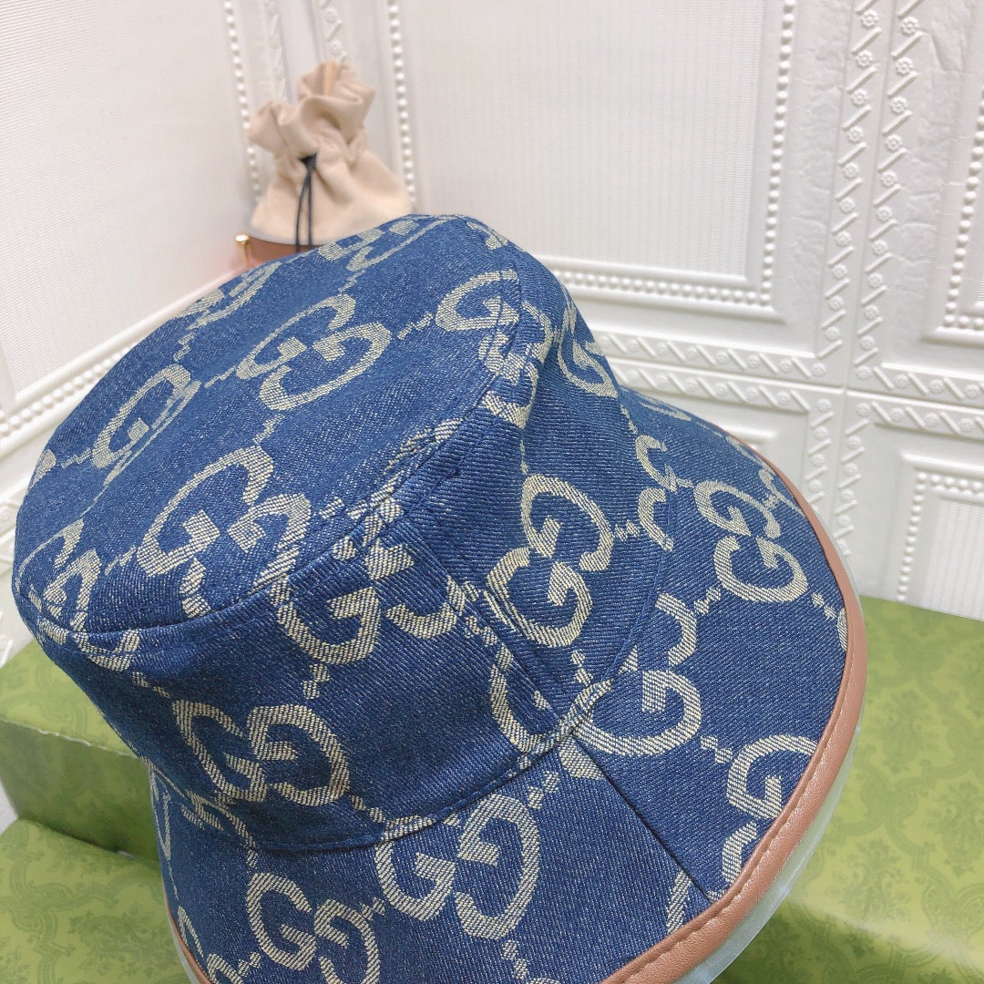 Classic GG Monogram Vintage Canvas Bucket Hat for Men & Women
