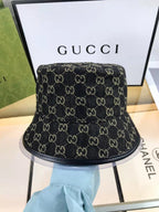 Classic GG Monogram Premium Denim Bucket Hat for Men & Women