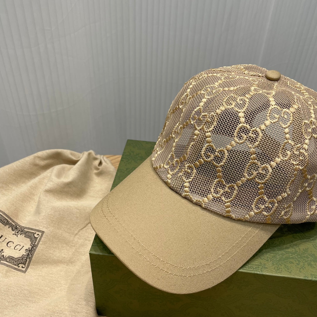 Classic GG Embroidered Lace Baseball Cap