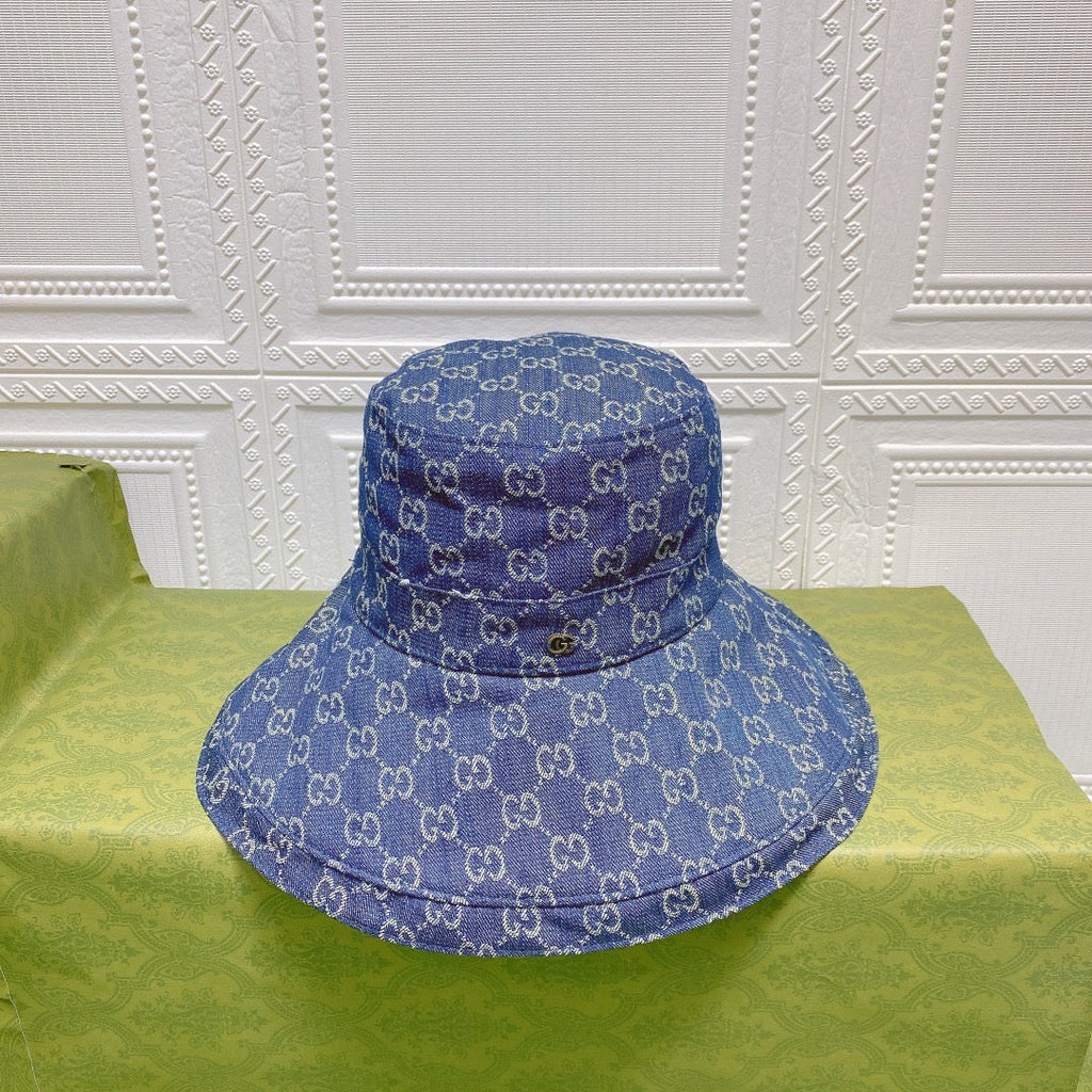 Classic GG Monogram Wide Brim Denim Hat