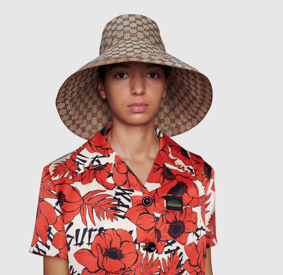 Classic GG Monogram Wide Brim Denim Hat