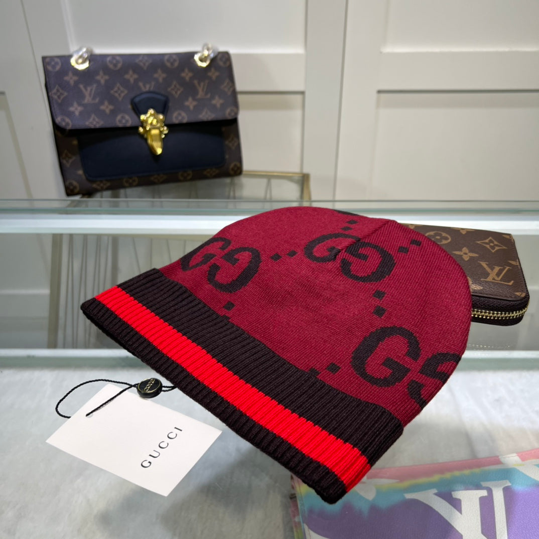 Classic GG Jacquard Wool Knit Beanie | Luxury Designer Winter Hat