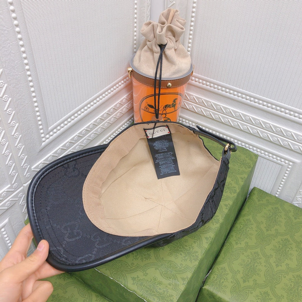 Classic Leather Trim Baseball Cap