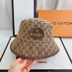 Classic Tiger Head Embroidered Canvas Bucket Hat for Men & Women