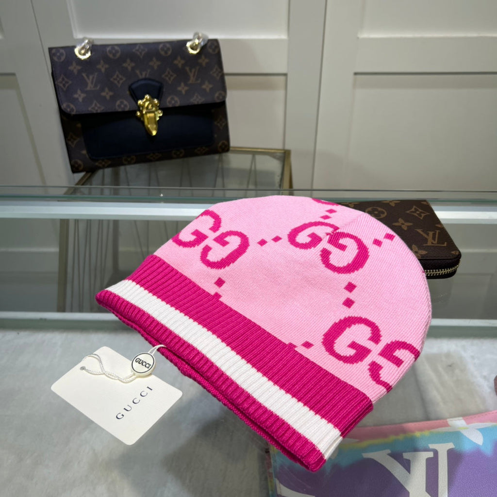 Classic GG Jacquard Wool Knit Beanie | Luxury Designer Winter Hat