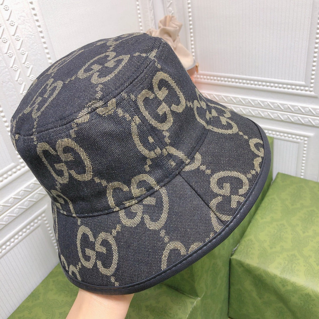 Classic GG Monogram Vintage Canvas Bucket Hat for Men & Women