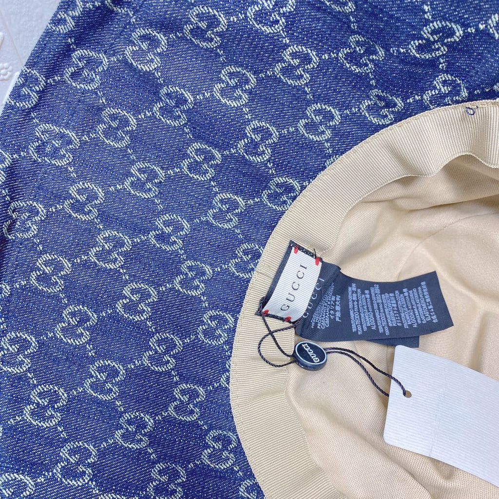 Classic GG Monogram Wide Brim Denim Hat