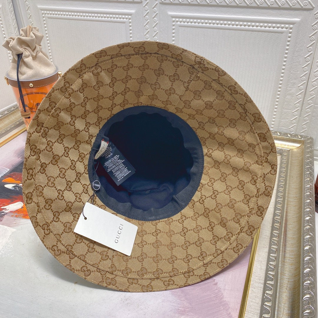Classic GG Monogram Wide Brim Denim Hat