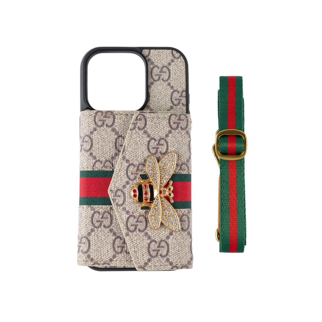 Étui pour iPhone à bandoulière avancé haut de gamme avec porte-cartes & Bandoulière