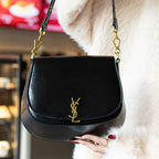 Luxe Noir & Gilt Adjustable Chain Bag