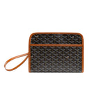 Luxury Pattern Wristlet Clutch — Zippered Designer Style Handbag with Detachable Strap