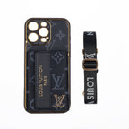 Luxury Advanced Leather iPhone Case with Card Holder & Strap