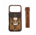 Étui pour iPhone avec poche pour cartes en cuir d'inspiration luxe