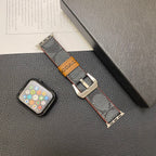 Correa de cuero para Apple Watch Coach negra-YHK244221710
