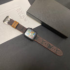 レザー クラシック Apple Watch バンド ダークブラウン-YHK244221710
