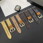 Correa de cuero Coach para Apple Watch Café-YHK244221710