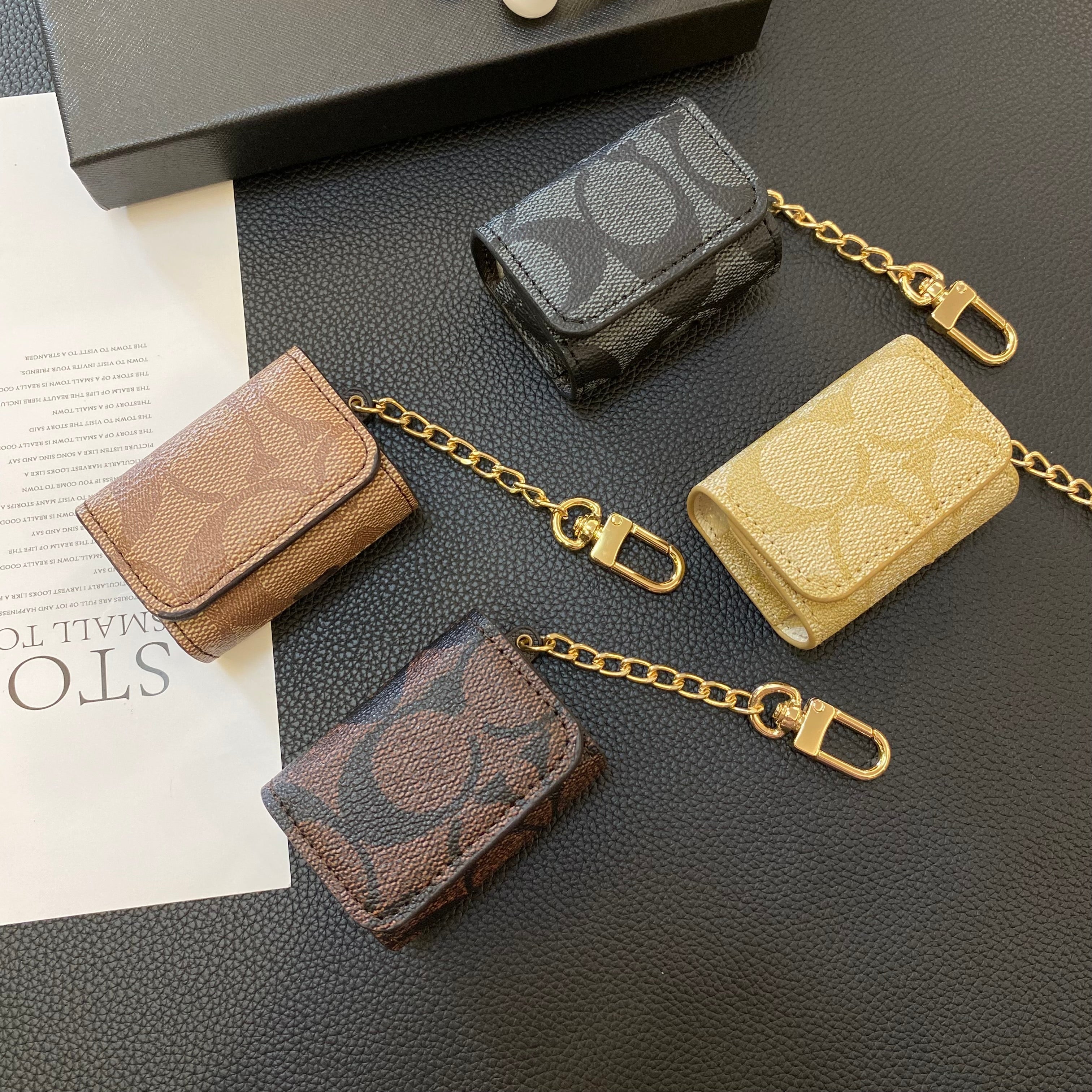 Luxury Classic AirPods Cases Dark brown-YH240425