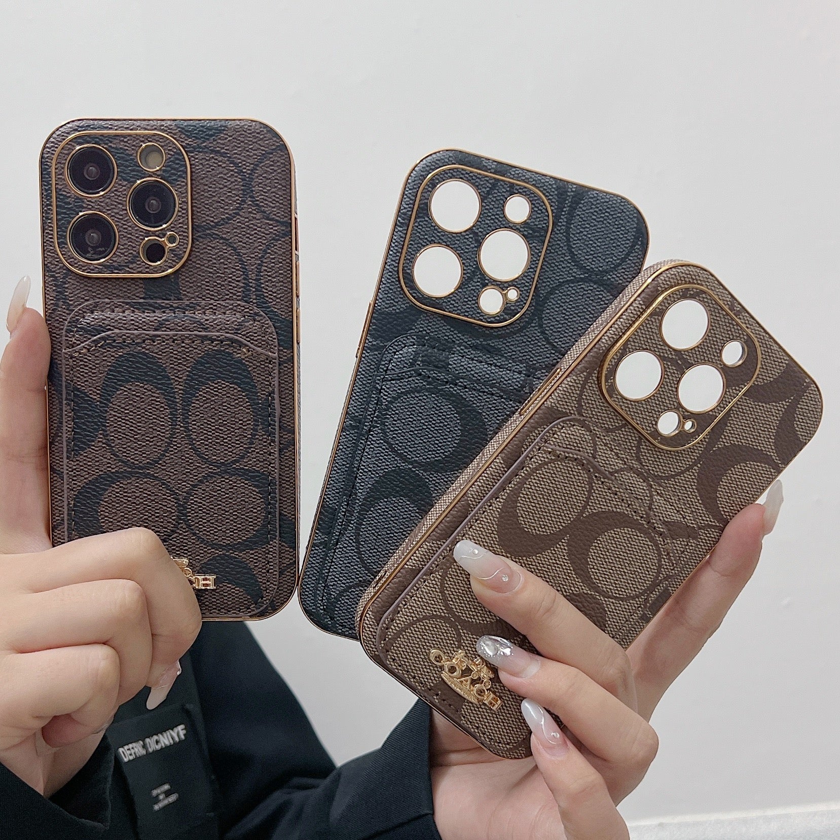 Étui pour iPhone classique avec porte-cartes noir -KB241651