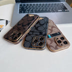 Klassiek iPhone-hoesje met kaarthouder koffie -KB241651