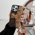 Luxe iPhone-hoesje met kaarthouder en ketting