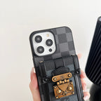 Luxus fekete & fehér Crossbody Chain iPhone tok