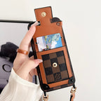 Luxus fekete & fehér Crossbody Chain iPhone tok