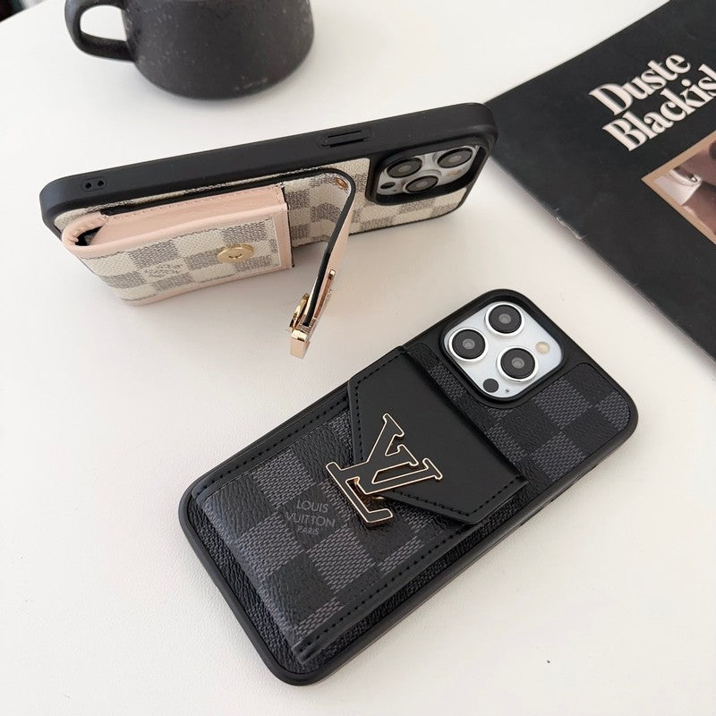 Luxe kaarttasje in kleur iPhone-hoesje