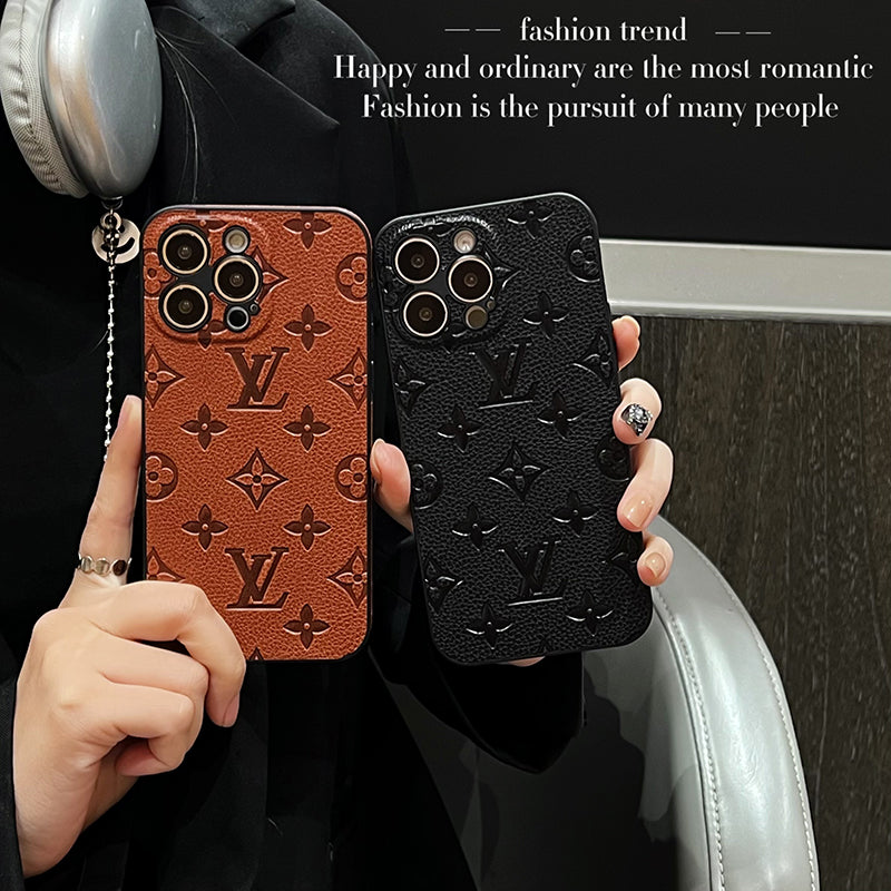 Luxuriöse iPhone-Hülle aus farbigem Leder