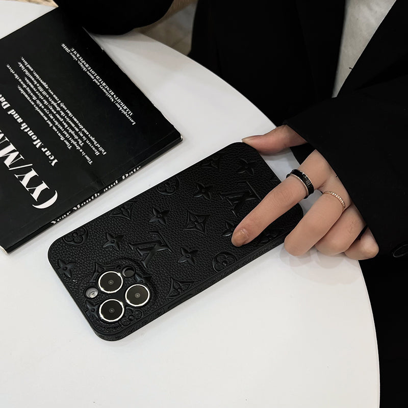 Luxuriöse iPhone-Hülle aus farbigem Leder