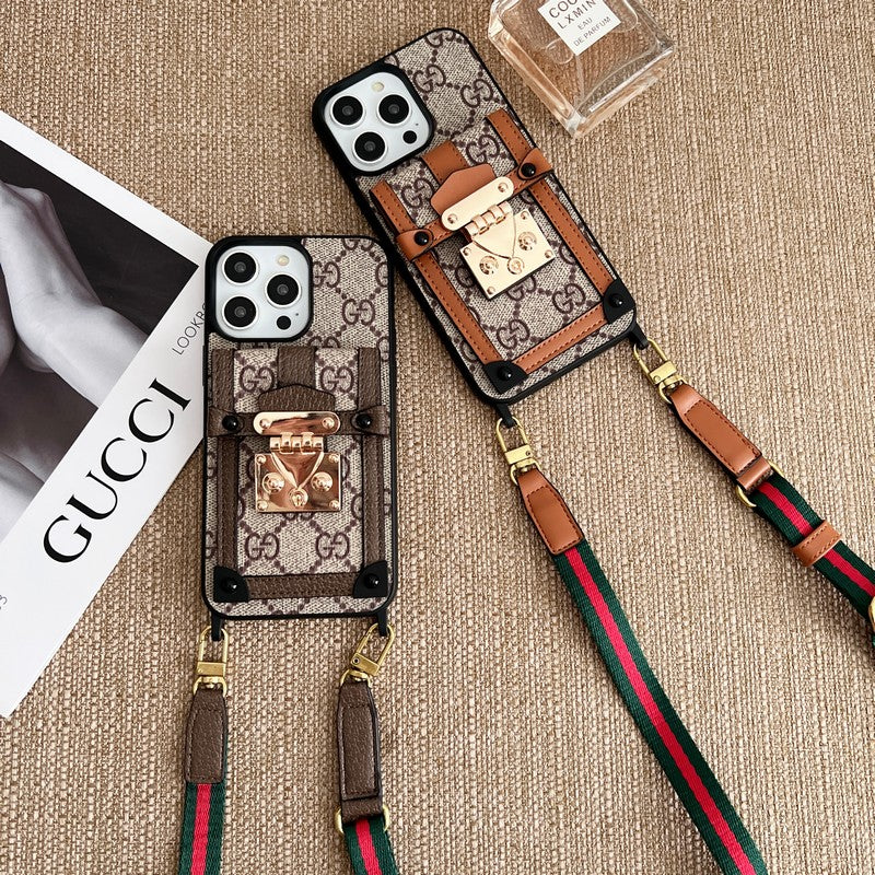 優質卡包鏈條經典 iPhone 手機殼