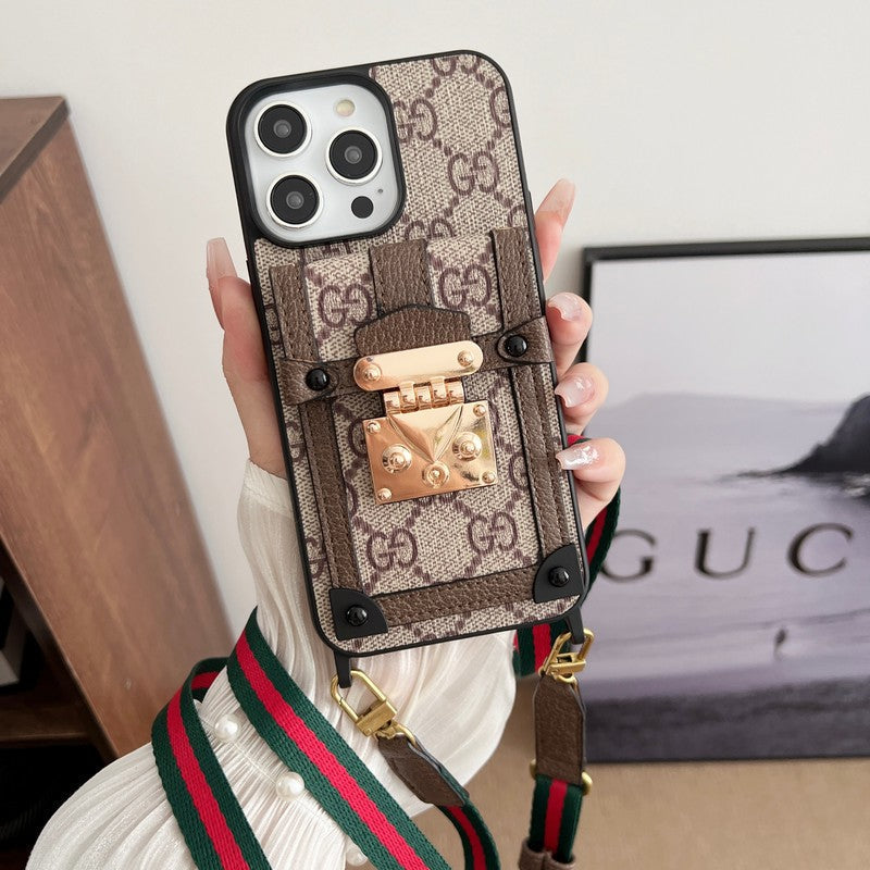 優質卡包鏈條經典 iPhone 手機殼