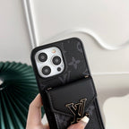 Luxe kaarttasje in kleur iPhone-hoesje