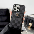 Luxuriöse iPhone-Hülle mit Kartenetui in Schwarz und Weiß