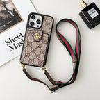 Torba na karty Premium Etui na iPhone'a z łańcuszkiem na ramię