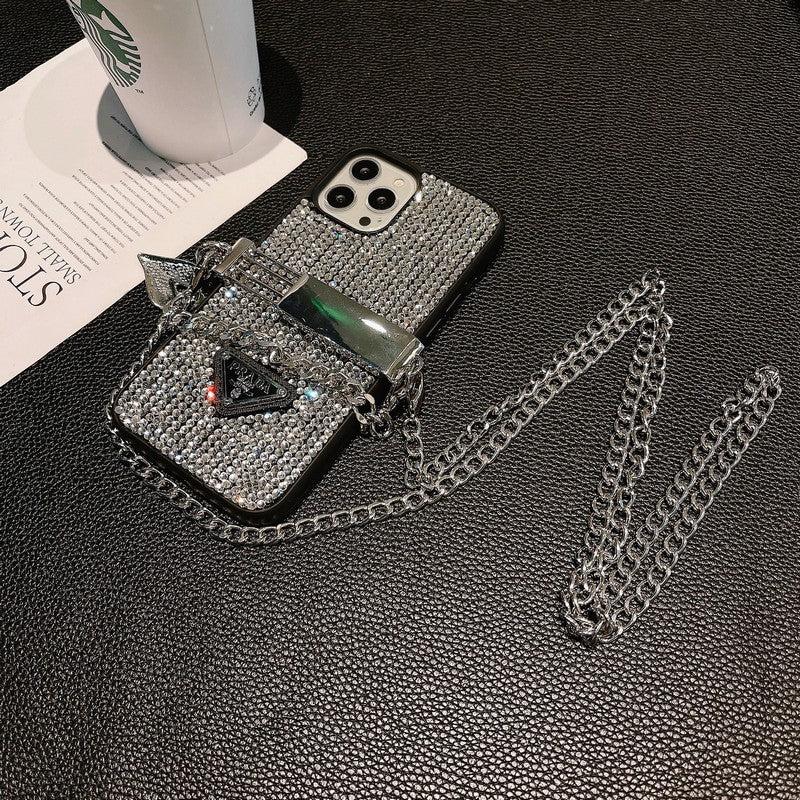 Θήκη iPhone πολυτελείας Diamond Crossbody Chain