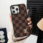 Luxus klasszikus barna kézi láncos iPhone tok