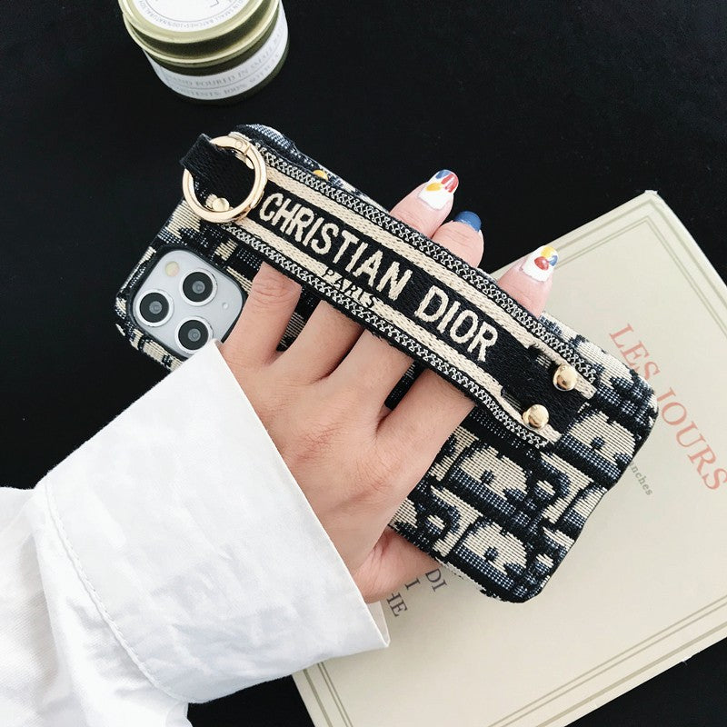 Capa para iPhone com pulseira clássica da moda