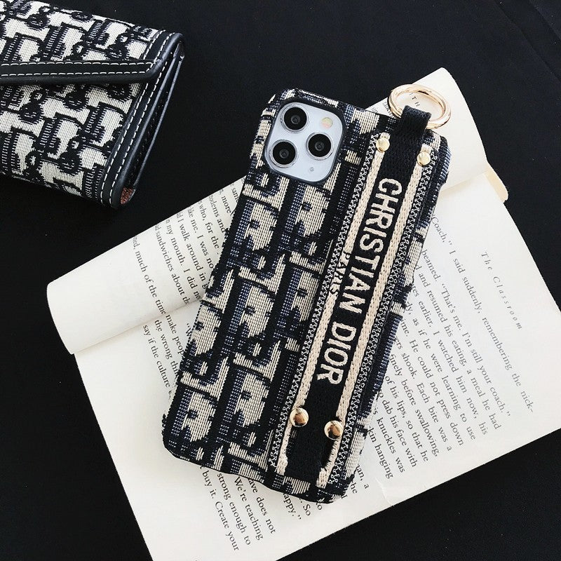 Capa para iPhone com pulseira clássica da moda